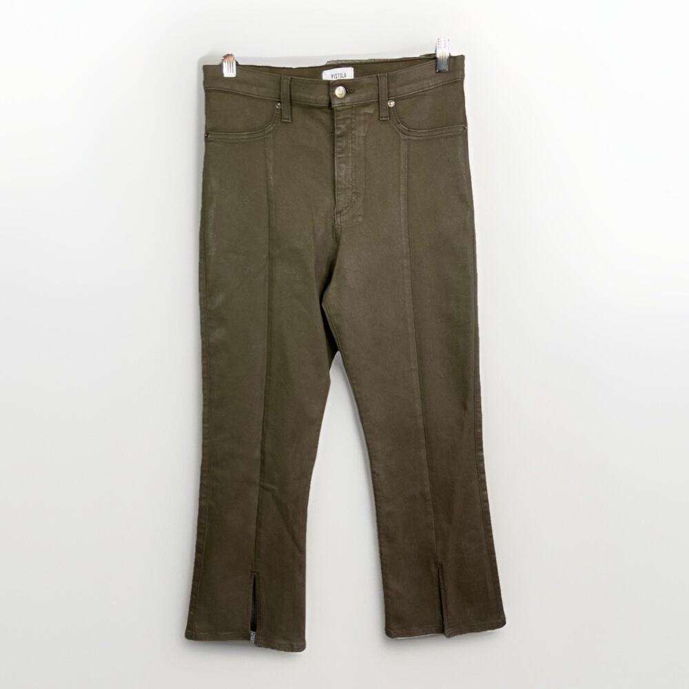 Pistola NWT Lennon Pant Women’s Cropped Boot Cut Split Leg Coated Palms Size 31